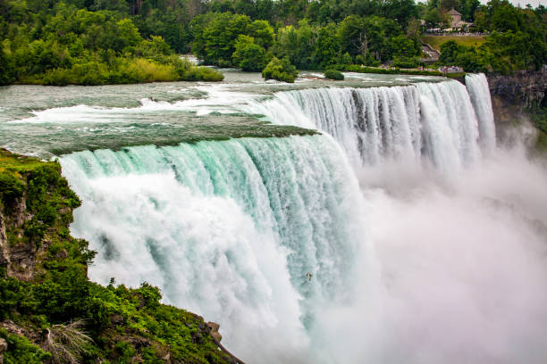 istock Massive Waterfall cascades close up in summer 1045048438