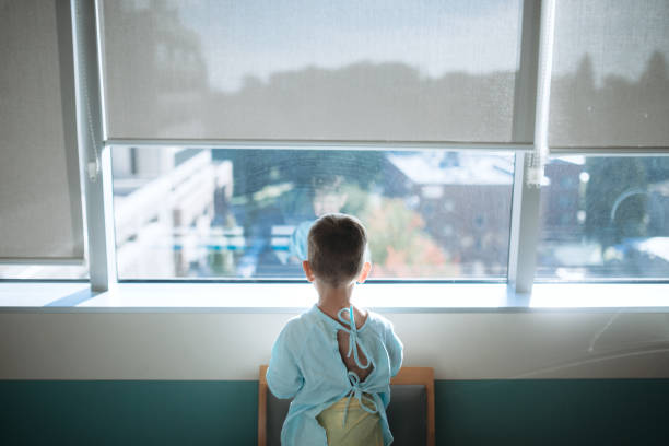 Toddler At Children's Hospital for Surgery stock photo