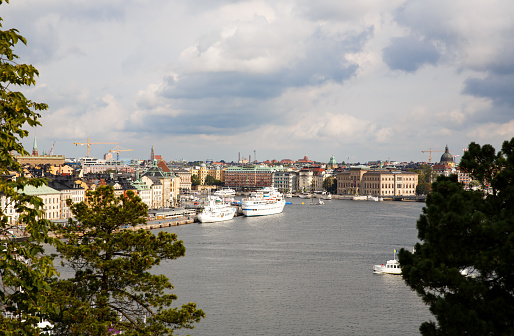 Stockholm city view from Sodermalm district.