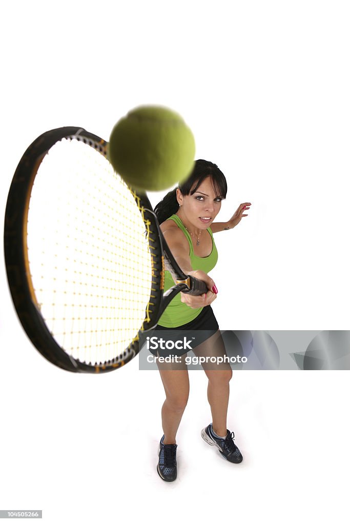 Chica jugador de tenis - Foto de stock de Mujeres libre de derechos