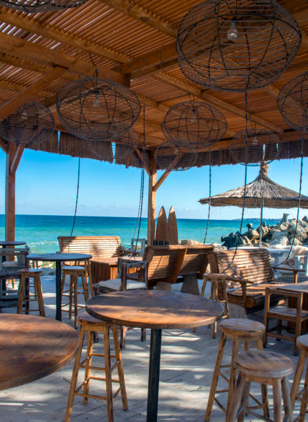 istock Wood Beach Bar near the beach 1045053696