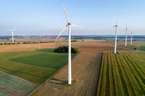 istock Aerial View of Wind Turbines 1045059074