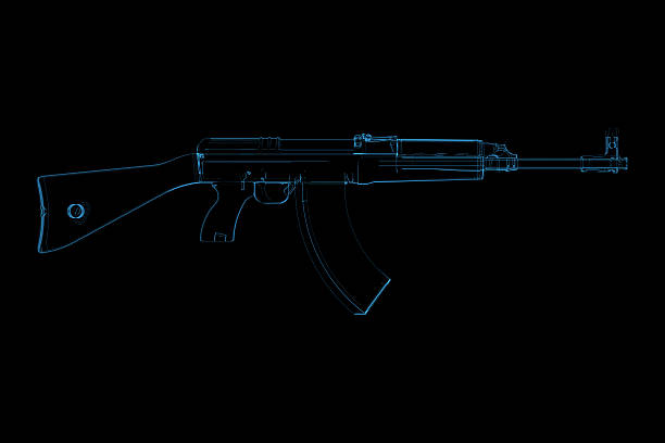 istock 3D rendered blue transparent x-ray gun 104506122