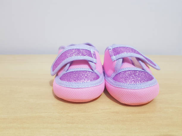 istock Pink color child shoe with shine 1045063686