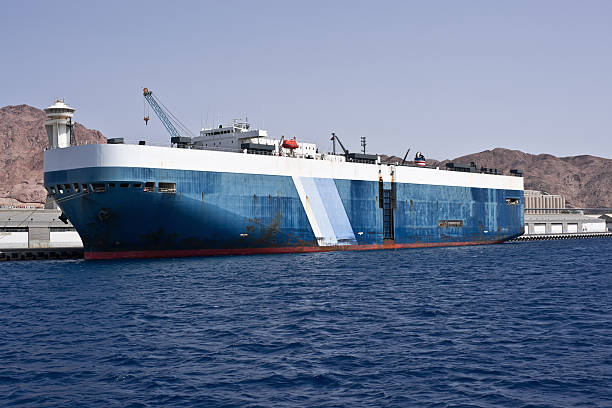 istock Cargo ship docked in Aqaba port 104506463