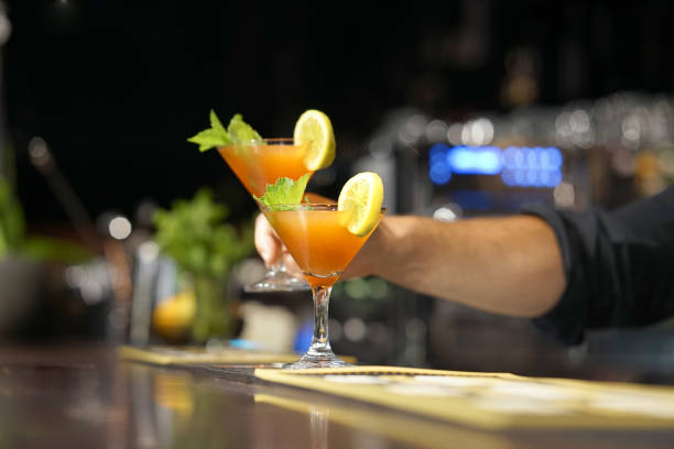 istock Cocktail on the bar. Close-up. 1045066754