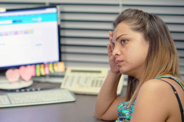 istock Close-up sad of an office worker. 1045069498