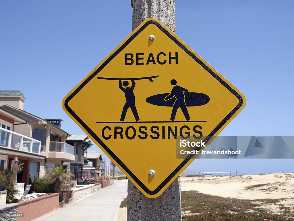 Spiagge della California Crossing - Foto stock royalty-free di Segnale