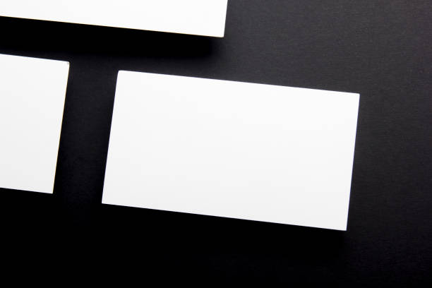 istock Business cards blank. Mockup on color background. Flat Lay. copy space for text 1045103454
