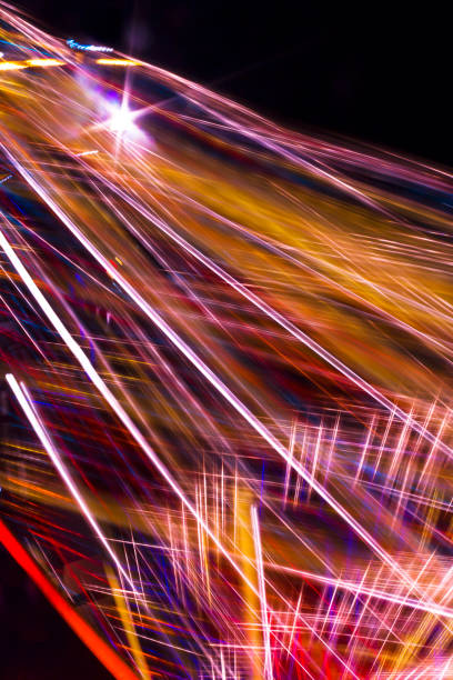 Abstract. Light speed movement of the sky. Arrows indicate the direction