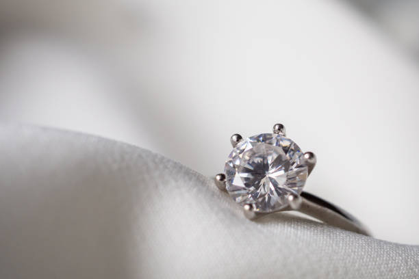 istock Jewelry wedding diamond ring close up 1045105998