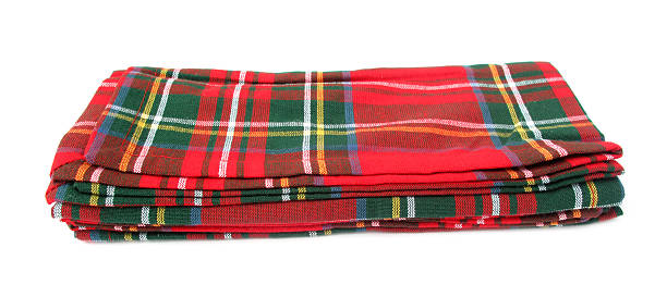 istock Red and green plaid tablecloth or blanket 104510702