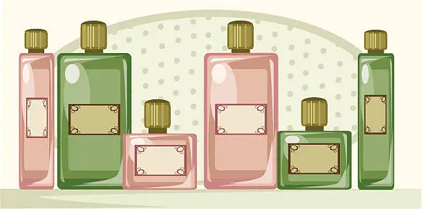 Vector illustration of Cosmetic Bottles