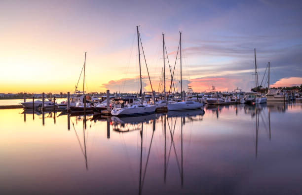 istock Sunrise over a quiet harbor in old Naples, 1045116686