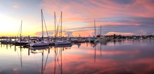 istock Sunrise over a quiet harbor in old Naples, 1045116710
