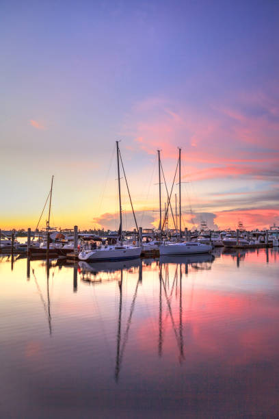 istock Sunrise over a quiet harbor in old Naples, 1045116724