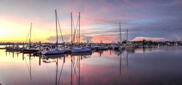 istock Sunrise over a quiet harbor in old Naples, 1045116734