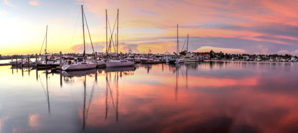istock Sunrise over a quiet harbor in old Naples, 1045116760