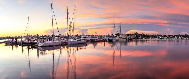 istock Sunrise over a quiet harbor in old Naples, 1045116762