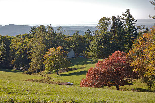 Blue Ridge Mountains Valley View stock photo