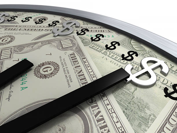 time is money - dollars stock photo