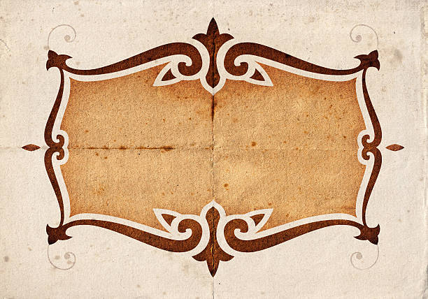 istock A Kinzie background with a brown frame on beige 104515444