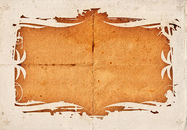 istock Aged, weathered paper with Amapola border 104515592