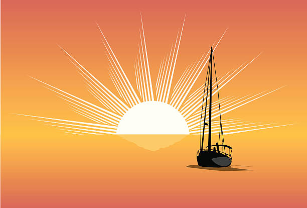 ilustraciones, imágenes clip art, dibujos animados e iconos de stock de navegación a vela - sale sunbeam vector satisfaction