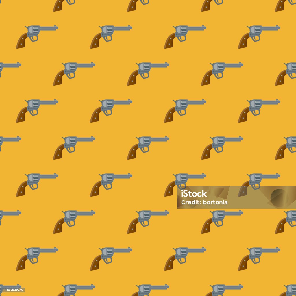 Revolver Patterning Revolver Wild West Seamless Pattern Stock Illustration - Download Image ...