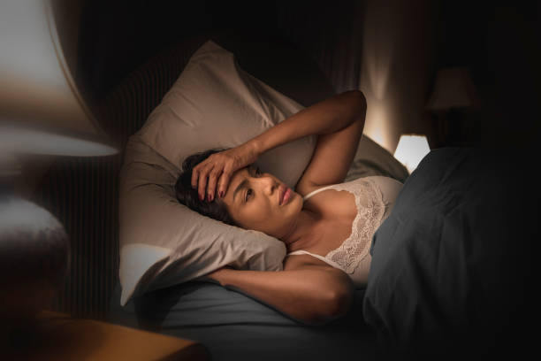 istock Sadly depressed women suffer from insomnia 1045167442