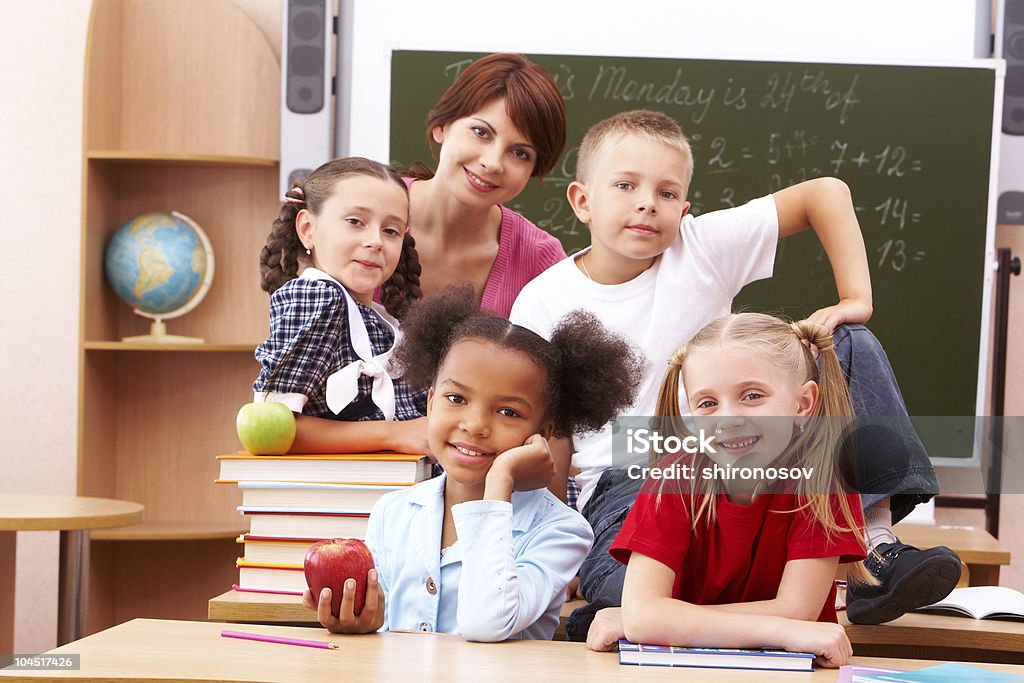 Schoolkids  Adult Stock Photo