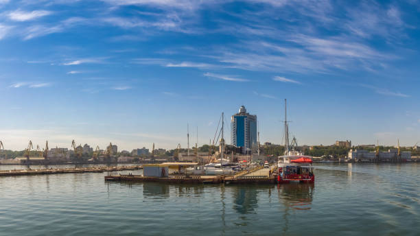 istock Yacht Club in Odessa panoramic view 1045187530