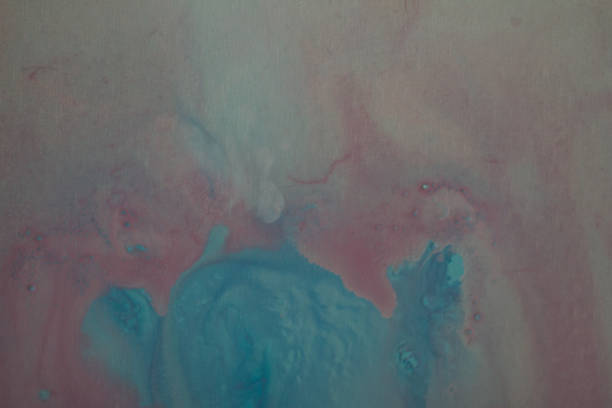 istock Pink and Light Blue Abstract Art Fluid Acrylic Background Graphic Resource on Canvas 1045188036