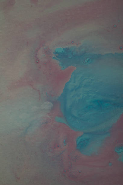 istock Pink and Light Blue Abstract Art Fluid Acrylic Background Graphic Resource on Canvas 1045188114