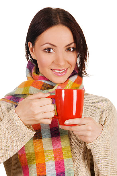 istock Young beautiful woman with a cup of tea 104519692