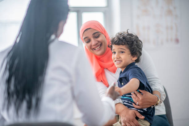 istock Mother And Son At Hospital 1045198060