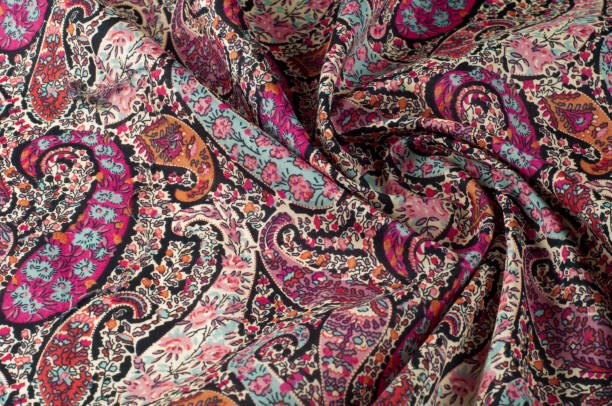 istock Texture background pattern.  Paisley vintage floral motif ethnic seamless background. Abstract lace pattern. Imitation of a textile factory. Hand-painted colorful wallpaper 1045217584
