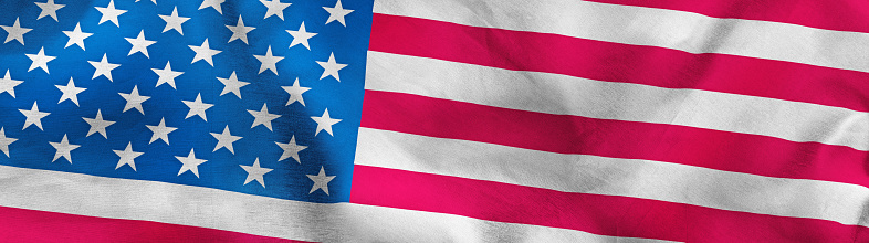image of America flag close-up