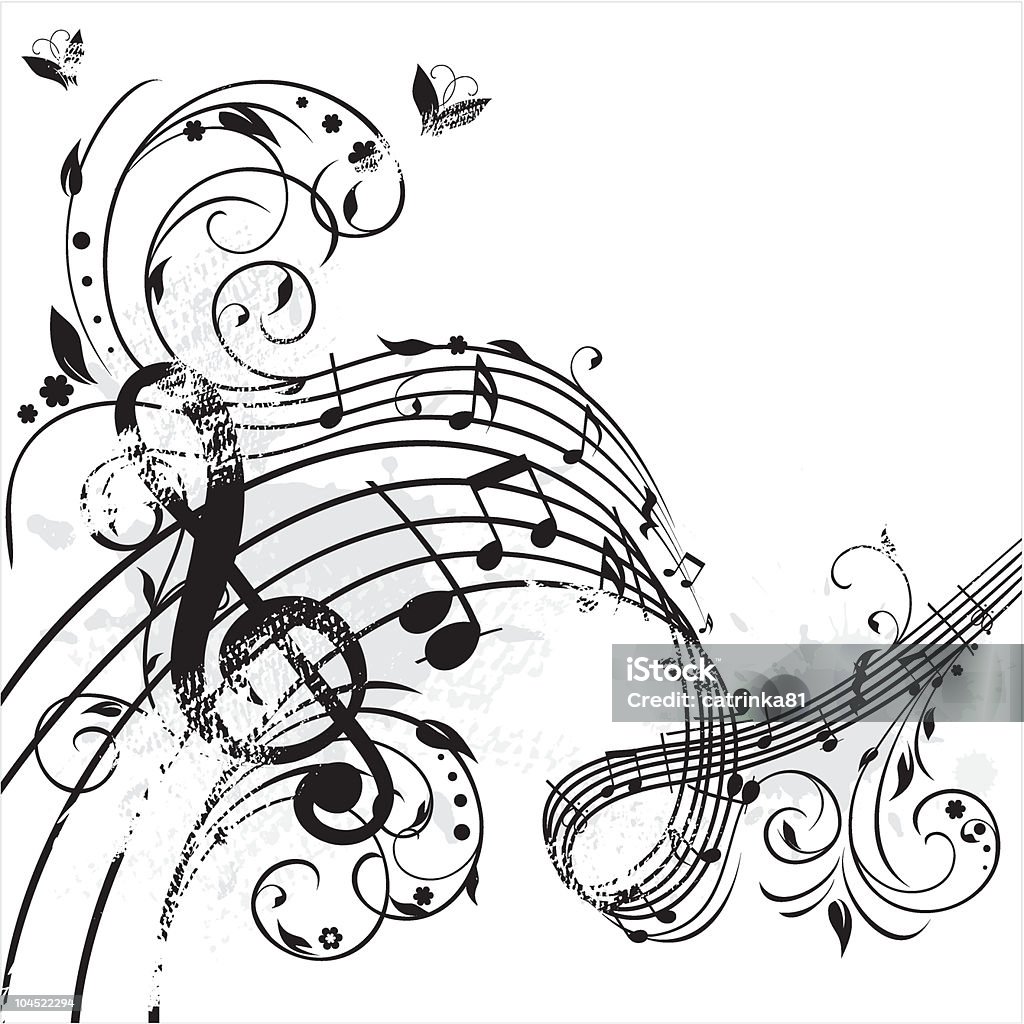 Resorte Melody - arte vectorial de Nota musical libre de derechos
