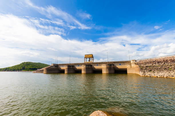 istock Dam Wall with full of water 1045224898