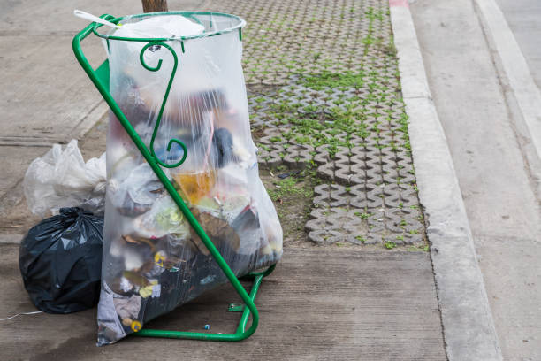 istock Garbage bags on the sidewalk 1045225944