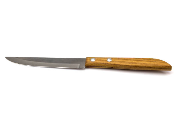 istock knife with wooden handle isolated 1045229084