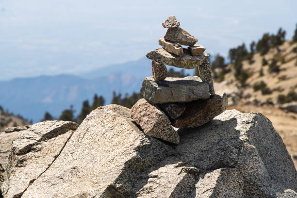 istock Cairn on California mountain peak 1045232216