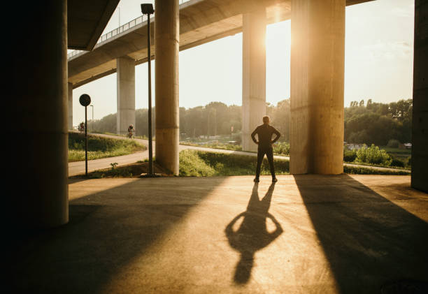 istock Senior jogging in the city 1045239362
