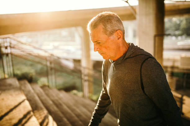 istock Senior jogging in the city 1045241548