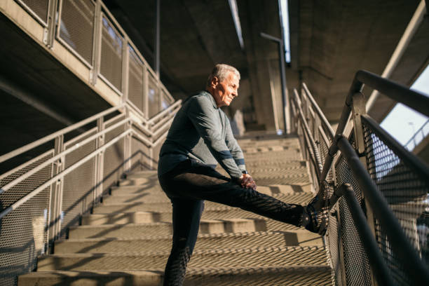 istock Senior jogging in the city 1045241742