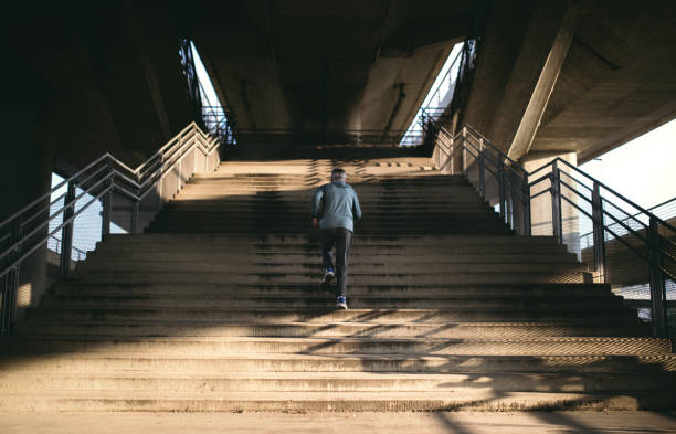 istock Senior jogging in the city 1045241756