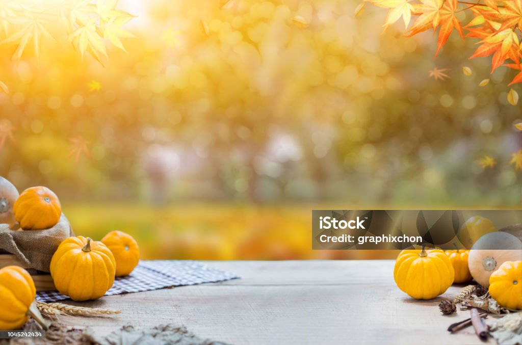 Thanksgiving avec fruits et légumes sur le bois à l’automne et la saison de corne d’abondance de récolte automnale - Photo de Thanksgiving libre de droits