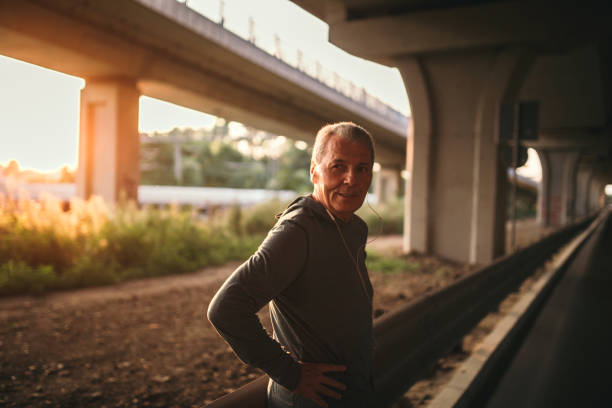 istock Senior jogging in the city 1045242902