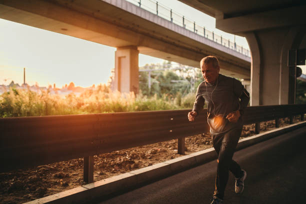 istock Senior jogging in the city 1045242932